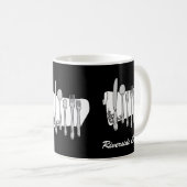 Custom Restaurant Silverware Schwarz-weiße Tasse (VorderseiteRechts)