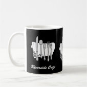 Custom Restaurant Silverware Schwarz-weiße Tasse (Links)