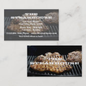 (Custom) Restaurant - Steak Foto w/transparent Visitenkarte (Vorne/Hinten)