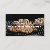(Custom) Restaurant - Steak Foto w/transparent Visitenkarte (Rückseite)