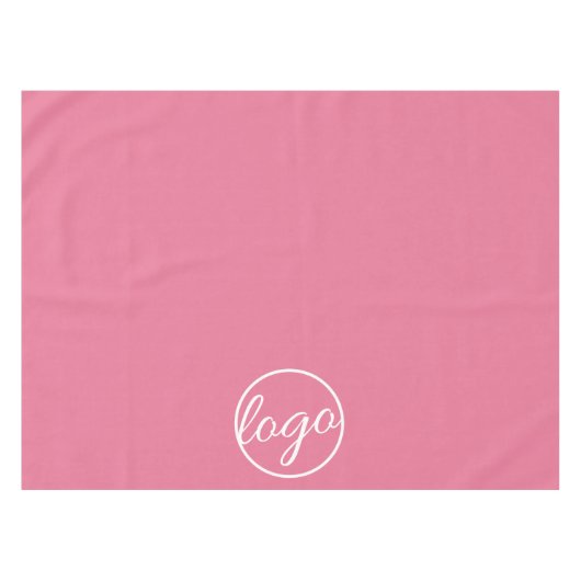 Custom Restaurant Trade Show Business Logo Pink Tischdecke (Vorderseite (Horizontal))