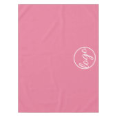 Custom Restaurant Trade Show Business Logo Pink Tischdecke (Vorderseite)