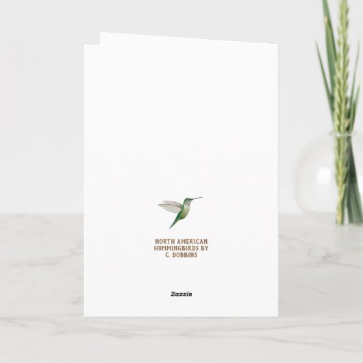 Custom Retiment Hummingbirds Card Karte (Rückseite)
