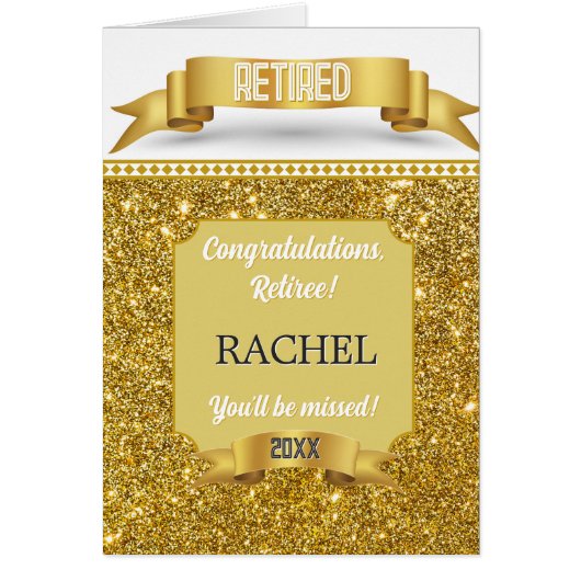 Custom Retiree's Congrats Card (Vorne)
