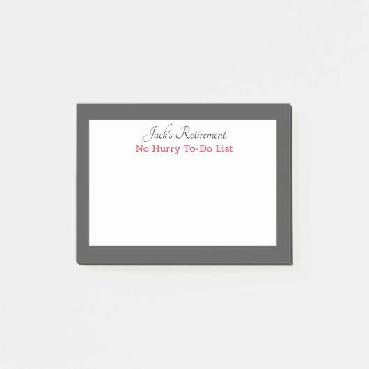 Custom Retiree's humorvollen Beitrag notiert Post-it Klebezettel (Vorderseite)
