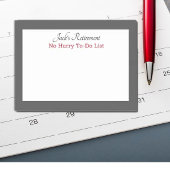 Custom Retiree's humorvollen Beitrag notiert Post-it Klebezettel