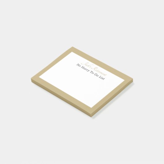 Custom Retiree's humorvollen Beitrag notiert Post-it Klebezettel (angewinkelt)