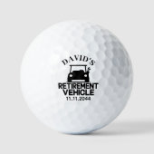 Custom Retirement - Funny Personalisiert Golf Cart Golfball (Vorderseite)