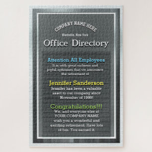 Custom Retirement Gift Puzzle