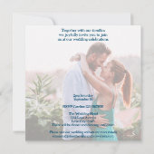 Custom Retro Album Cover Music Navy Hochzeit Einladung (Rückseite)