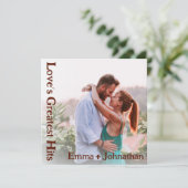 Custom Retro Album Cover Music Wedding Einladung (Stehend Vorderseite)