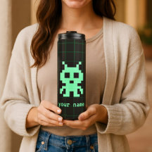 Custom Retro Alien Water Bottle