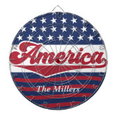 Custom Retro America Flag 4. Juli Dartscheibe (vorne)