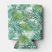 Custom Retro Angesagt Tropical Green Palm Leaftern Dosenkühler (Rückseite)