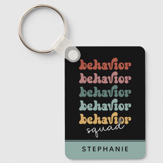 Custom Retro Behaviour Squad Behavioral Therapist Schlüsselanhänger (Vorderseite)