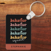 Custom Retro Behaviour Squad Behavioral Therapist Schlüsselanhänger (Rückseite)