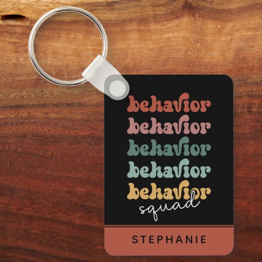 Custom Retro Behaviour Squad Behavioral Therapist Schlüsselanhänger (Vorderseite)