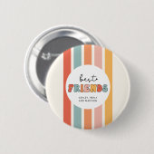 Custom Retro Best Friends Beste Freundinnen Niedli Button (Vorne & Hinten)