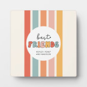 Custom Retro Best Friends Beste Freundinnen Niedli Fotoplatte (Vorderseite)