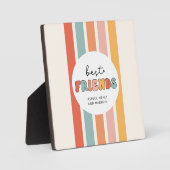 Custom Retro Best Friends Beste Freundinnen Niedli Fotoplatte (Vorderseite)