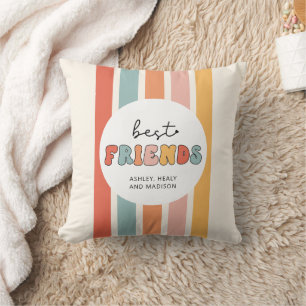 Custom Retro Best Friends Beste Freundinnen Niedli Kissen