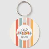 Custom Retro Best Friends Beste Freundinnen Niedli Schlüsselanhänger (Vorderseite)