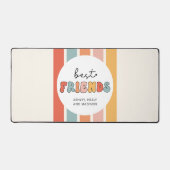 Custom Retro Best Friends Beste Freundinnen Niedli Schreibtischunterlage (Vorderseite)