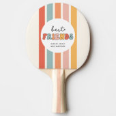 Custom Retro Best Friends Beste Freundinnen Niedli Tischtennis Schläger (Vorderseite)
