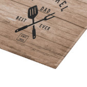 Custom Retro BEST VATER JE Rustikale Holzdruck Schneidebrett (Ecke)
