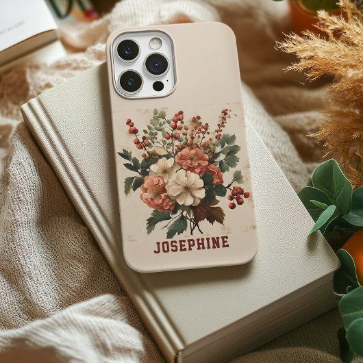 Custom Retro Blume Hawthorn iPhone 14 Tough Case