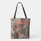Custom Retro Boho Brown Terracotta Maximalist Chic Tasche (Rückseite)