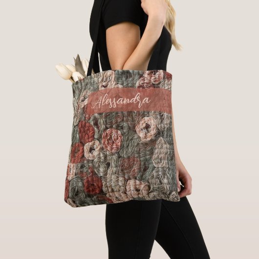 Custom Retro Boho Brown Terracotta Maximalist Chic Tasche (Von Nahem)