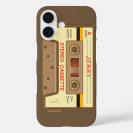 Custom Retro Cassette Tape iPhone 16 Hülle