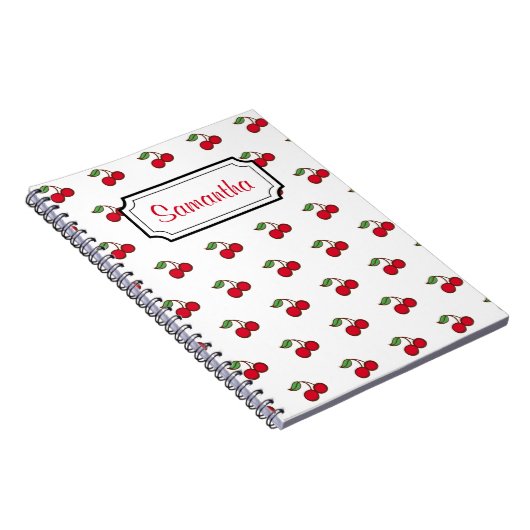 Custom Retro Cherry Küche Rezept Notebook Geschenk Notizblock (Rechte Seite)
