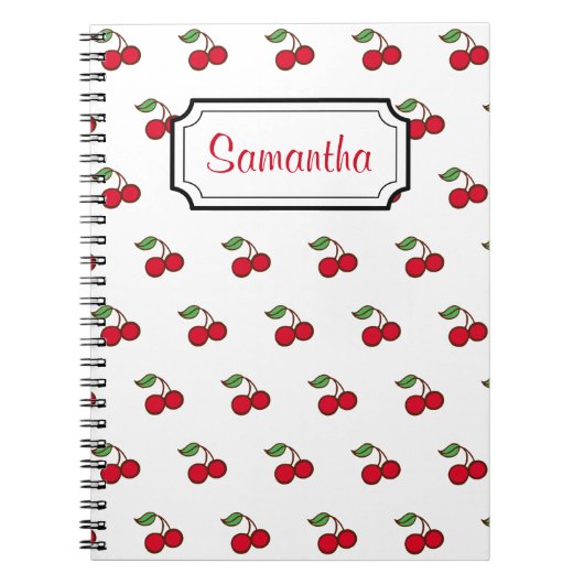 Custom Retro Cherry Küche Rezept Notebook Geschenk Notizblock (Vorderseite)