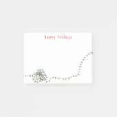 Custom Retro Christmas Tree String Lights Holiday Post-it Klebezettel (Vorderseite)
