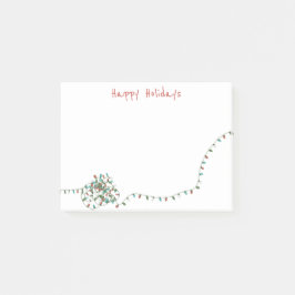 Custom Retro Christmas Tree String Lights Holiday Post-it Klebezettel