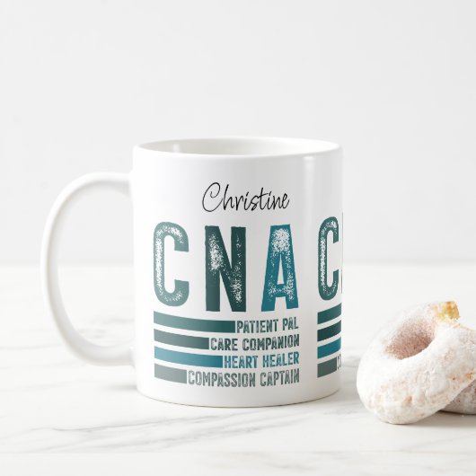 Custom Retro CNA Nursing Kaffeetasse (Mit Donut)