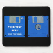 Custom Retro Computer Floppy Disk 3.5 Mousepad (Vorne)