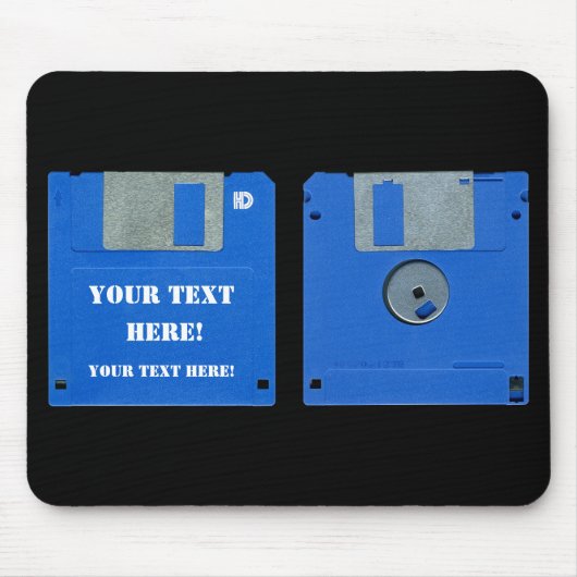 Custom Retro Computer Floppy Disk 3.5 Mousepad (Vorne)