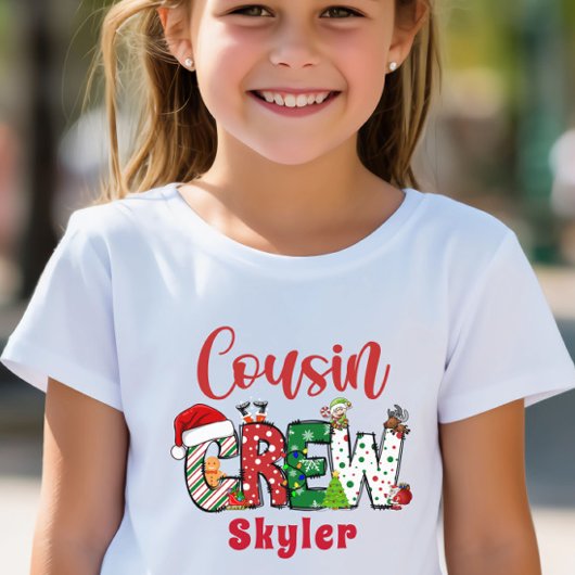 Custom Retro Cousin Crew Weihnachten T - Shirt