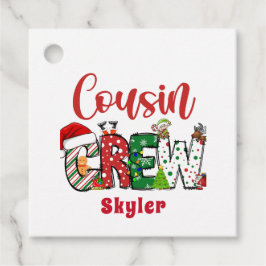 Custom Retro Cousin Crew Weihnachtsduodle Geschenkanhänger