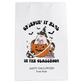 Custom Retro Creepin’ It Real in the Classroom Mittlere Geschenktüte