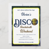 Custom Retro Disco Bacheloretto Einladung (Vorderseite)