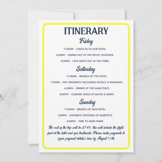 Custom Retro Disco Bacheloretto Einladung (Rückseite)