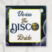 Custom Retro Disco Junggeselinnen-Abschied Disco Geschenkanhänger (Rückseite)