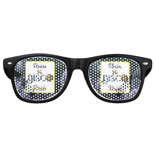 Custom Retro Disco Junggeselinnen-Abschied Disco Partybrille (Vorderseite)