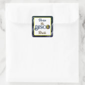 Custom Retro Disco Junggeselinnen-Abschied Disco Quadratischer Aufkleber (Tasche)