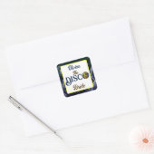 Custom Retro Disco Junggeselinnen-Abschied Disco Quadratischer Aufkleber (Umschlag)