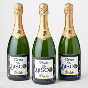 Custom Retro Disco Junggeselinnen-Abschied Disco Schaumweinetikett